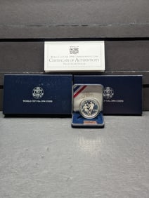 1994-S PROOF World Cup USA Commem Silver Dollar in OGP w/ COA