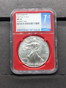 2018 American Silver Eagle - NGC MS70 *First Day of Issue*