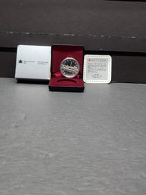 1984 PROOF Canadian 150th Anniv. Of Toronto - Canoe Silver Dollar in OGP