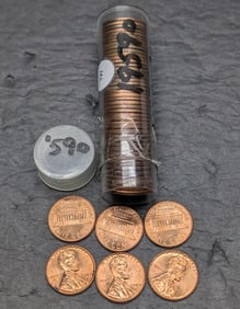 Roll of 50 1959-D Lincoln Memorial Cents