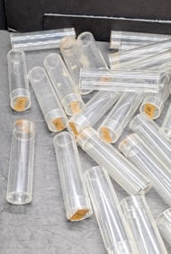 50 Penny Sized Round Coin Tubes.