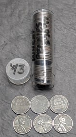 Roll of 50 1943 Steel Lincoln Wheat Cents