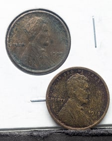 1918 Lincoln  Cent, VF+ & 1909 VDB Lincoln Cent