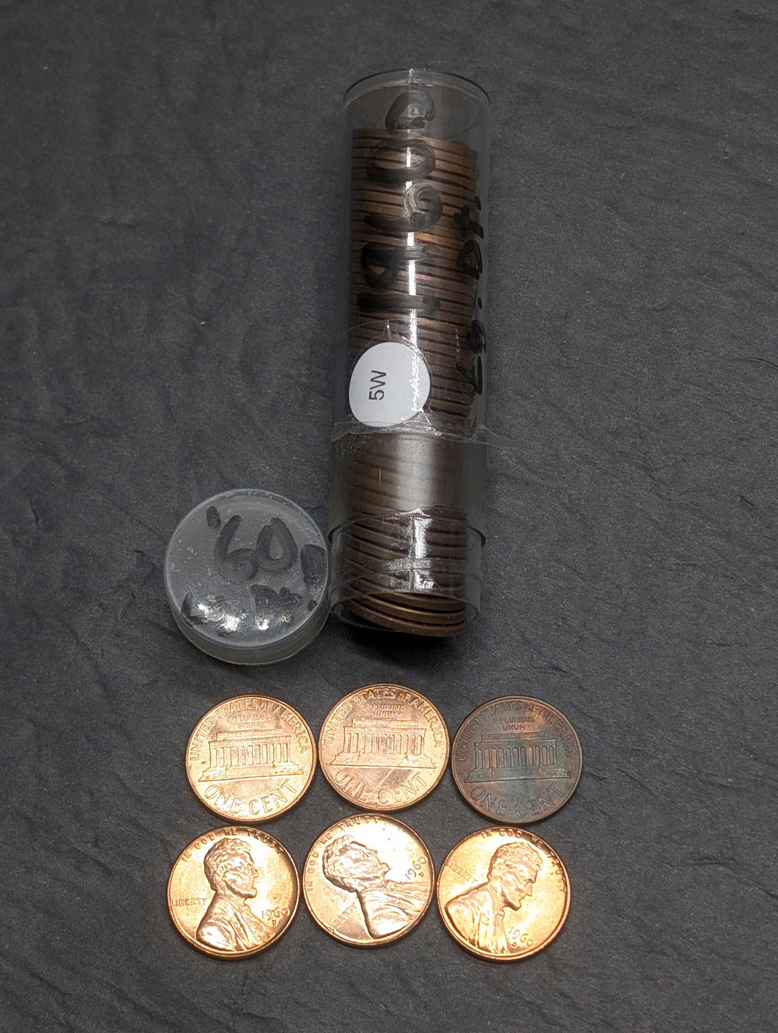 Roll of 50 1960-D Lincoln Memorial Cents Large Date (1 of 2)
