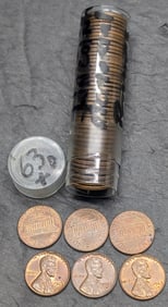 Roll of 50 1963 Lincoln Memorial Cents