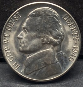 Ge BU 1940-D Jefferson Nickel, Tough Date