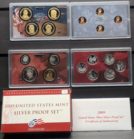 (18 coins) 2009 US Mint Silver Proof Set OGP