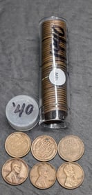 Roll of 50 1940 Lincoln Wheat Cents