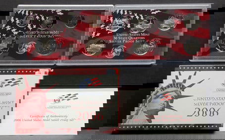 (10 coins) 2006 US Mint Silver Proof Set OGP