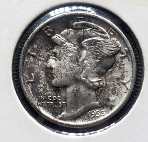 1935 Mercury Dime, High Grade