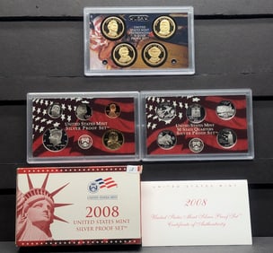 (14 coins) 2008 US Mint Silver Proof Set OGP