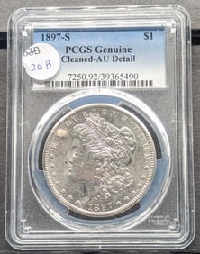 1897-S Morgan Dollar, PCGS AU Detail, Cleaned