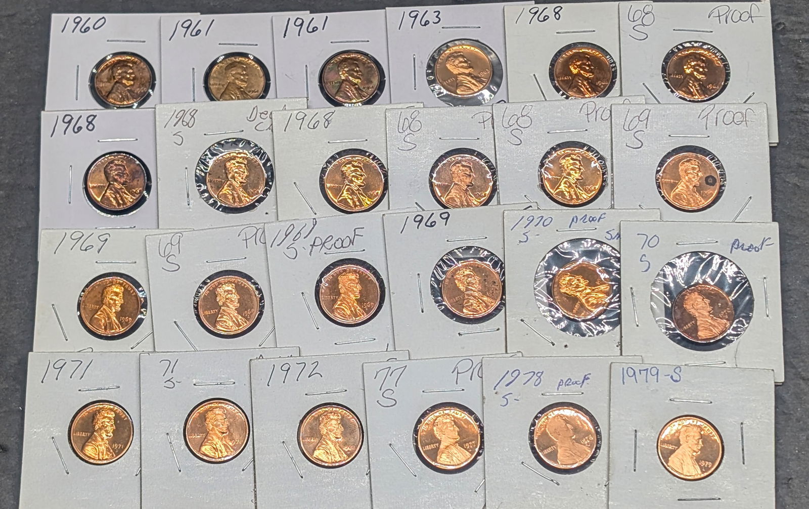 24 Proof Miscellaneous Dated Lincoln Pennies (1 of 6)