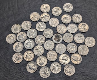(40) 1976-D Bicentennial Quarters