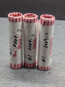 (3) 2009D Rolls Lincoln Cents, Birth and/or Early Childhood