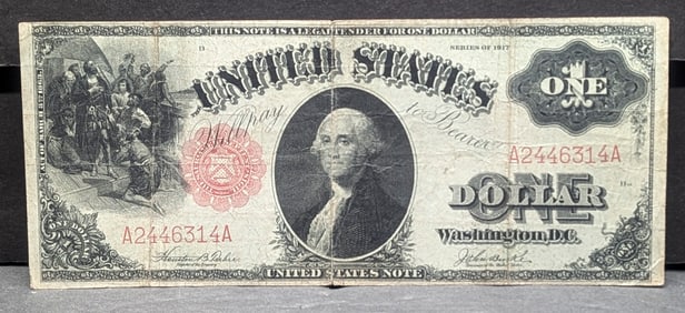 1917 Red Seal Large Sized Legal Tender United States Note.