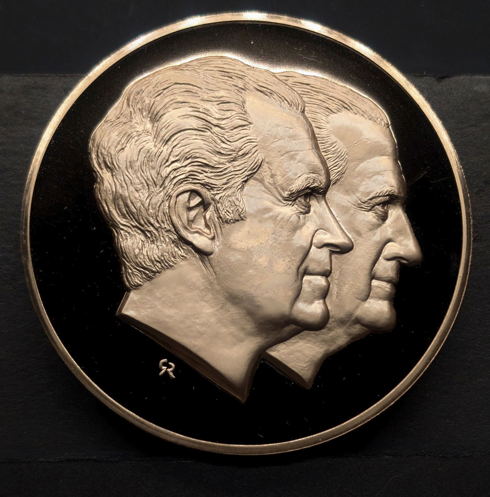 Franklin Mint 1973 Inaugural Committee Nixon-Agnew Second Term Large Solid Bronze Commemorative Coin (1 of 4)