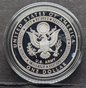 2011-P Proof United States Army Commemorative Silver Dollar OGP