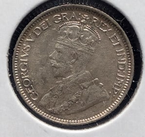 1912 Canada Scarce Ten Cent Silver Dime, AU