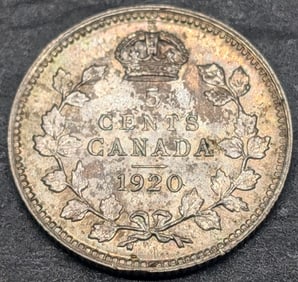 1920 Canada Silver Nickel, UNC