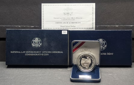 1997-P National Law Enforcement Officers Proof Silver Dollar OGP