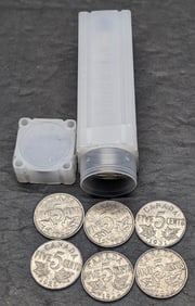 Roll of Assorted 1922-1935 Canada Nickels