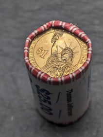2007 Bank Roll of 25 Thomas Jefferson Dollars
