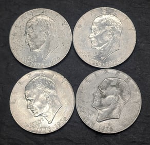 (4) 1976-P Eisenhower Dollars