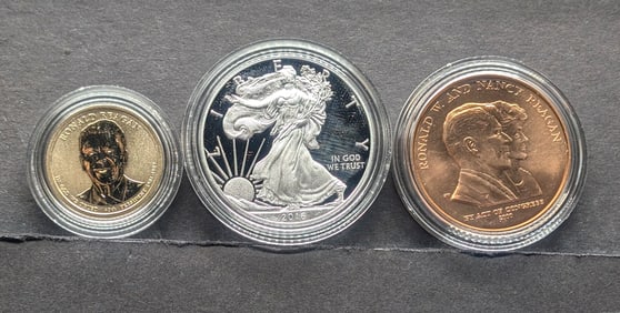 2015 United States Mint Ronald Reagan Coin and Chronicles Set OGP