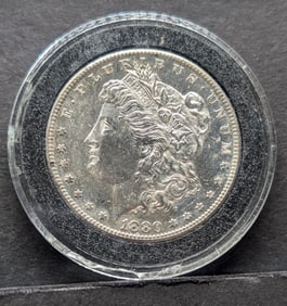 1880-S Morgan Silver Dollar  NICE COIN by  Numismatic Certification Institute