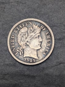 1905-S Barber Silver Dime