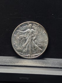 1944-D Walking Liberty Half Dollar. Super detail. Luster.