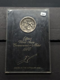 Official 1973 World Series Medal. Mets VS Oakland As. Won by Oakland