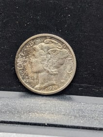 1927 S Mercury Dime. A semi key date in high grade with AU detail.