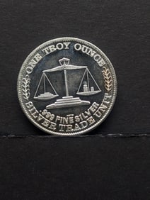 1 Troy Oz. .999 SILVER Silver Trade Unit Designed Coin