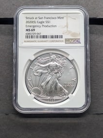 2020-S American Silver Eagle - NGC MS69 *Emergency Production*