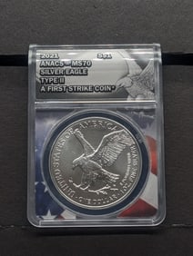 2021 Type 2 American Silver Eagle - ANACS Cert. MS70 *First Strike*