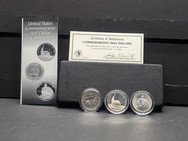 U.S. Commem Half Dollar Collection In Display Box w/ COA