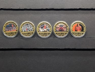 Lot of 5 Different Michael Jordan Tribute Tokens