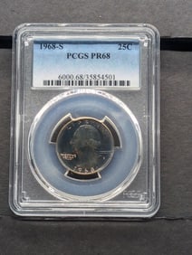 1968-S PROOF Washington Quarter - PCGS PR68