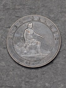 1870 Spain 10 Centimos Coins **RARE**