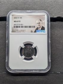 2022-D Roosevelt Dime - NGC MS67 FT