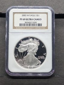 2003-W American Silver Eagle - NGC PF69 Ultra Cameo