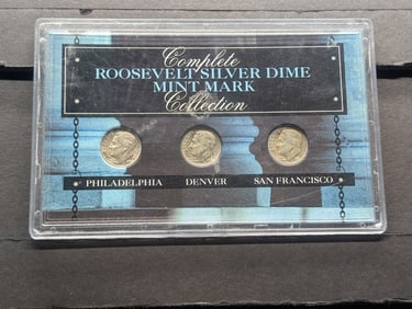 Complete Roosevelt Silver Dime Mint Mark Collection