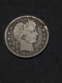 1897-O Barber Silver Quarter **GOOD/VG - SEMI-KEY DATE**