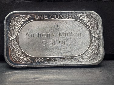1 Oz. .999 FINE SILVER Graduation Designed Art Bar