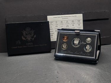 1993-S U.S. Mint Premier Silver Proof Set in OGP w/ COA