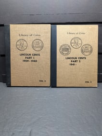 1909-1961 Lincoln Cents Collection in 2 Albums. 136 Coins