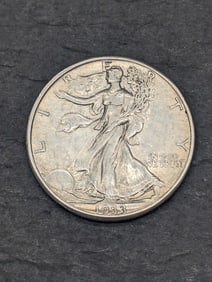 *NICE LUSTER - SEMI-KEY DATE - AU+* 1933-S Walking Liberty Half Dollar