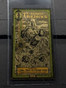 1/1000th Troy Oz. 24k GOLD 2024 Wyoming $1 Gold back